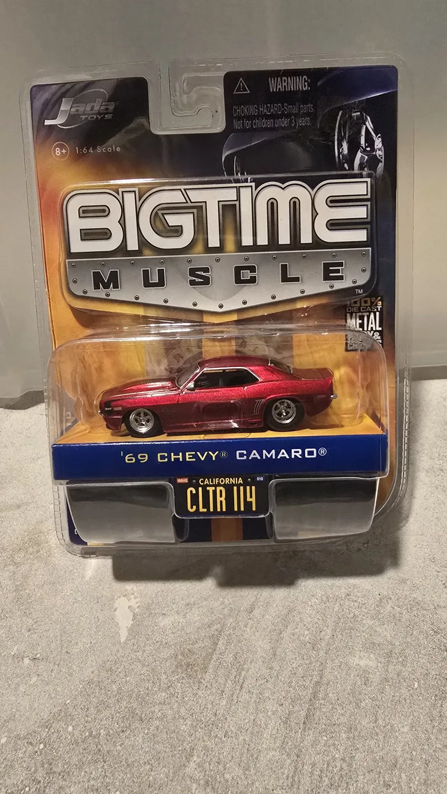 Red 1969 Chevy Camaro by Jada Toys, Big Time Muscle, in its blister pack