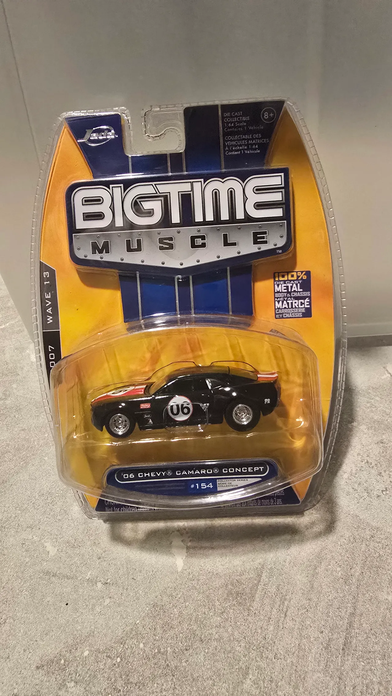 Black #06 2006 Chevy Camaro Concept race car by Jada Toys, Big Time Muscle, in its blister pack