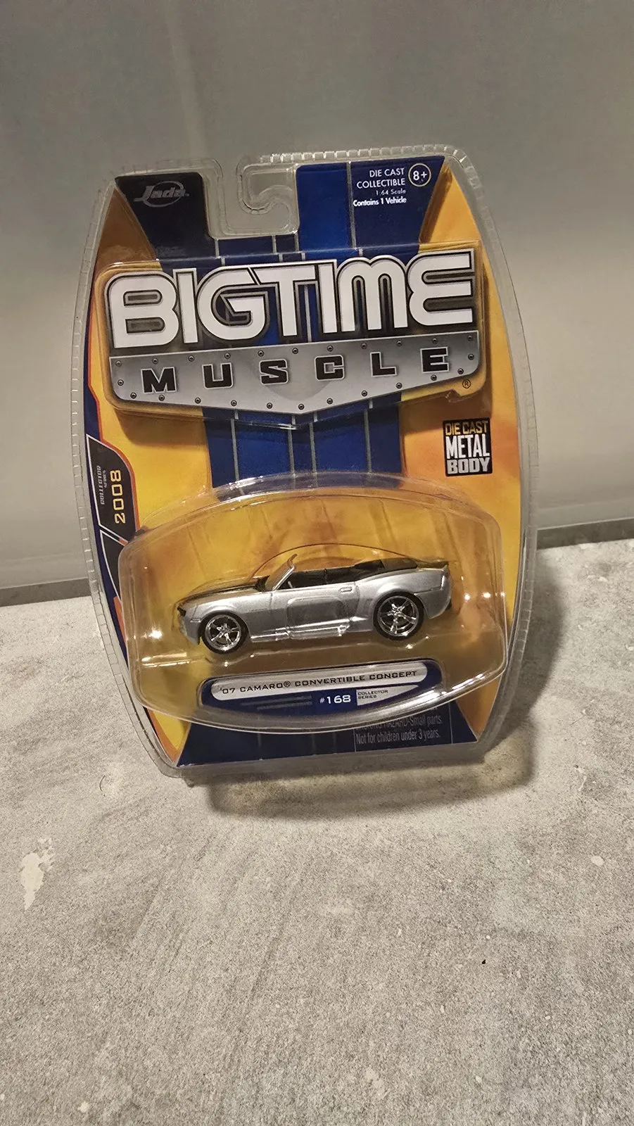 Silver 2007 Camaro Convertible Concept by Jada Toys, Big Time Muscle, in its blister pack